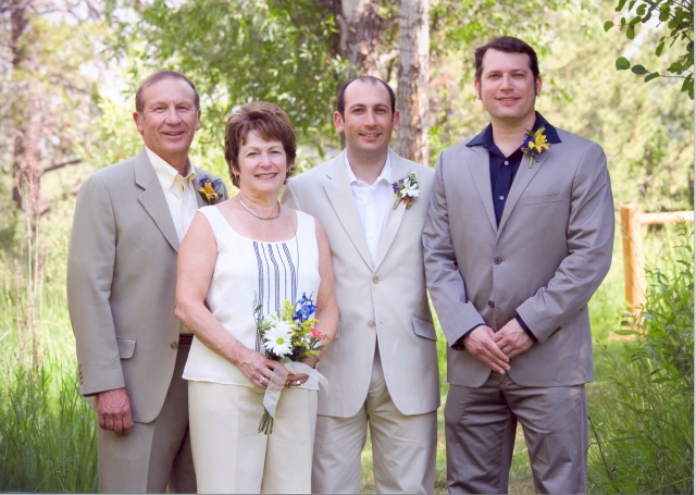 Richard, Helene (spouse), Bryan Jaffe (youngest son), Jay Jaffe (oldest son)
