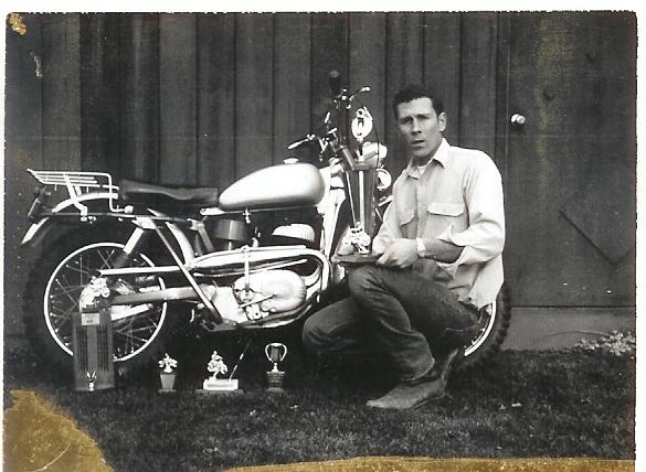 Gary Buttice in 1964 with his Greeves Motorcycle