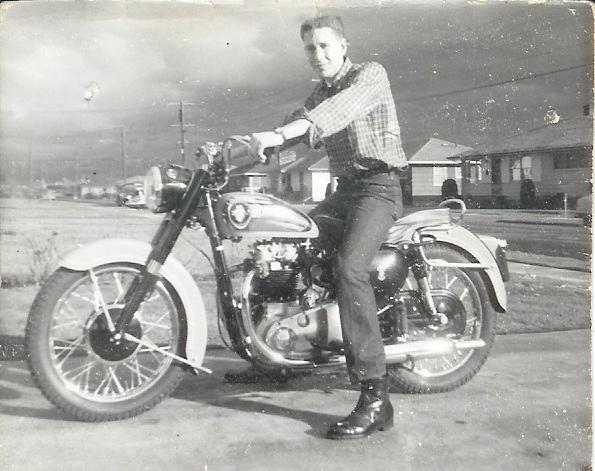 Gary Buttice in 1958 on his Golden Flash
